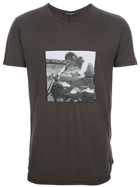 dolce gabbana steve mcqueen|Authentic Dolce & Gabbana DG Gray Steve McQueen Graphic T .